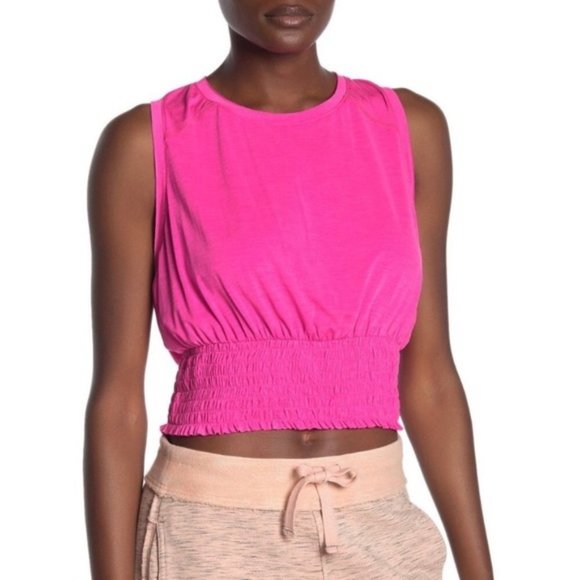 fp one solid smocked top